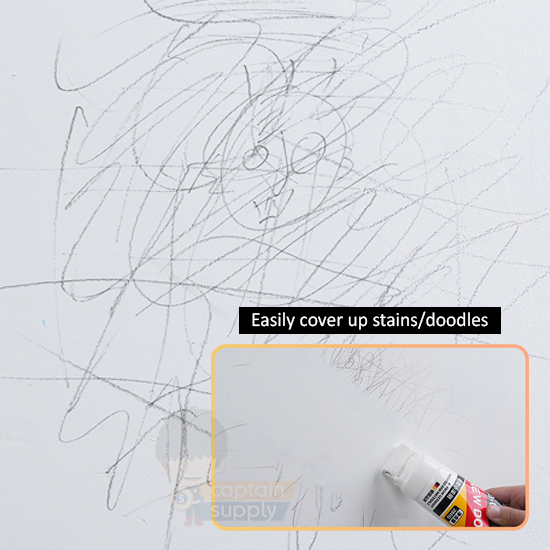 Nippon Paint Wall Touch Up Paint with Roller Brush (White) DIY Household Home Coating Cover Doodle Stain Repair Paste