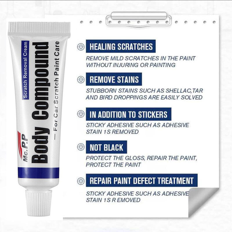 Car Body Compound Wax Paint Paste Set Scratch Paint Care Fix It Pro Repair Kit Scratches Remover Auto Polishing Grinding