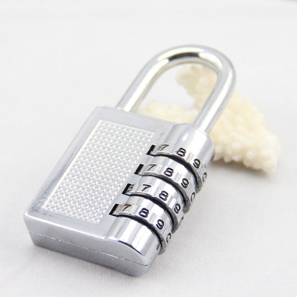 4-Digit Combination Padlock Number Code Lock Resettable Security Lock Gym Locker Luggage Gate Door