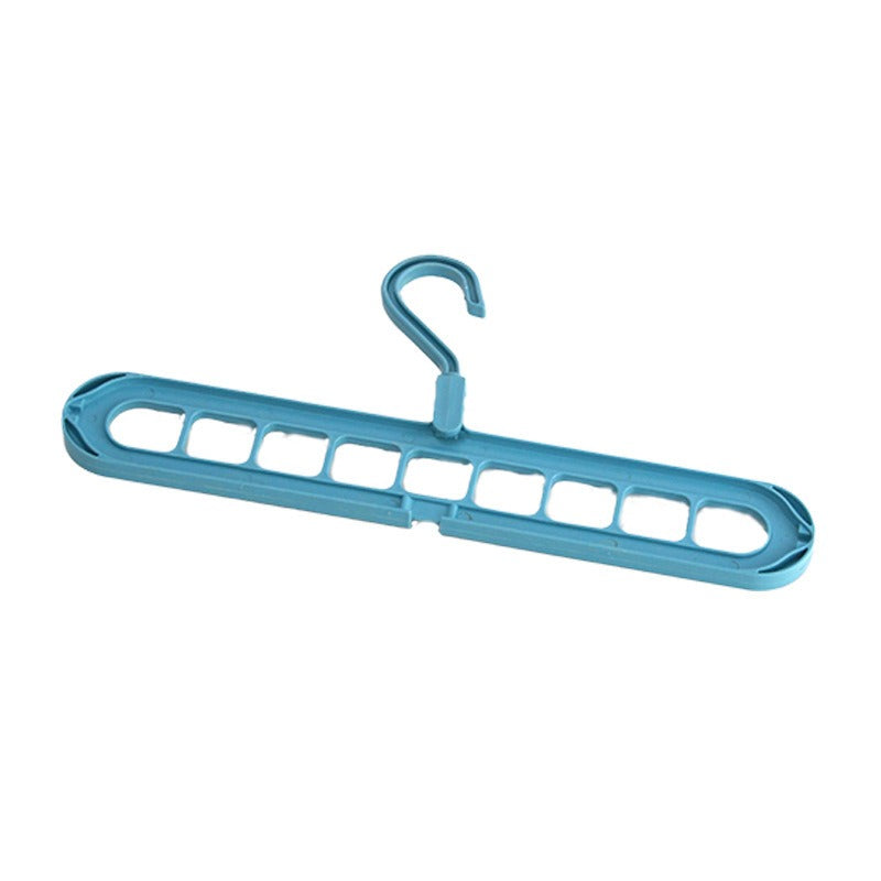9-Hole Magic Clothes Hanger Foldable Space Saving Wardrobe Closet Organizer Anti-Slip - 5 Colors