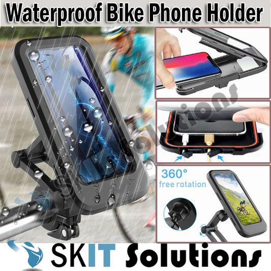 Waterproof Bicycle Motorbike Handlebar Mobile Phone Holder Case Cover Motorcycle Bike Smartphone Stand Mount Bracket