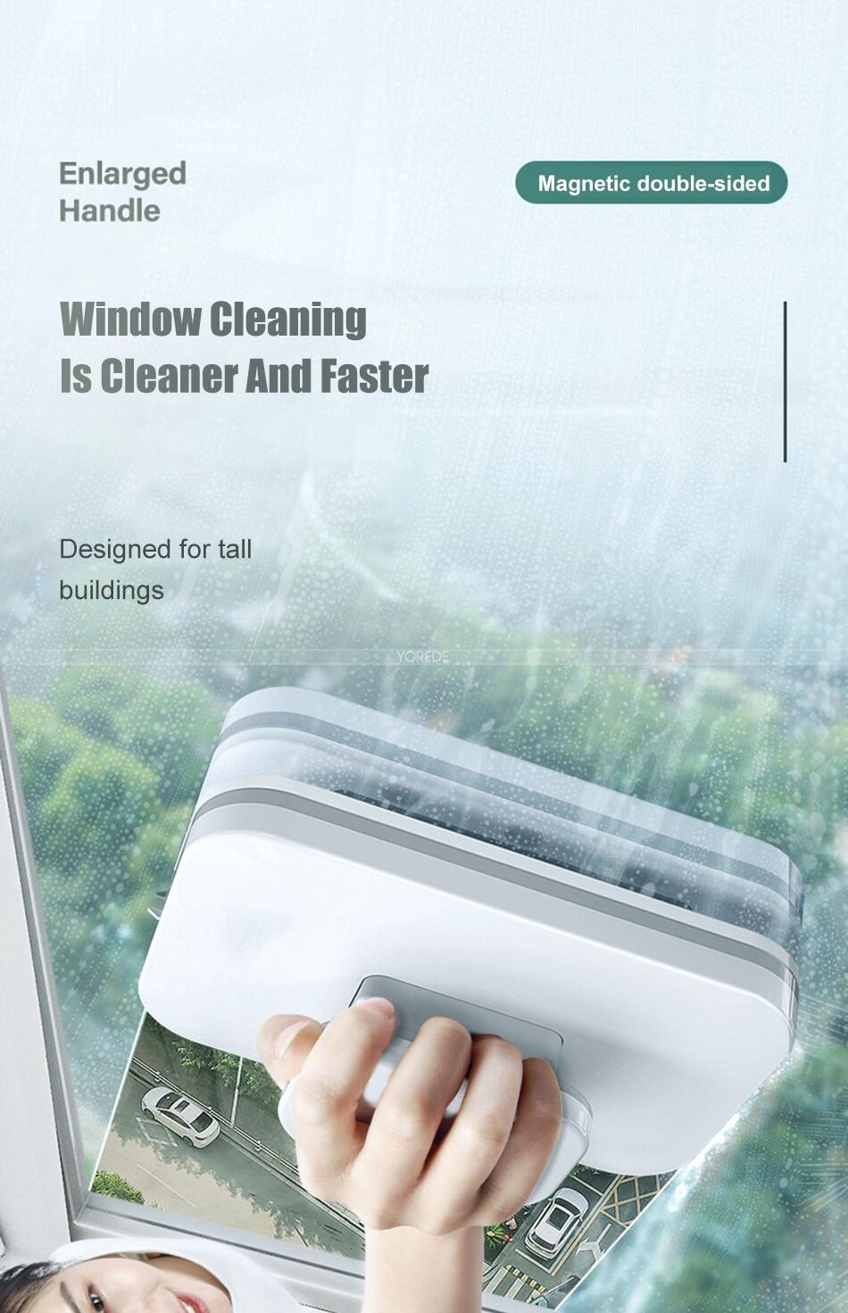 Latest Double Side Magnetic Window Glass Cleaner Brush Household Double-Sided Cleaning Tool Clean Wiper