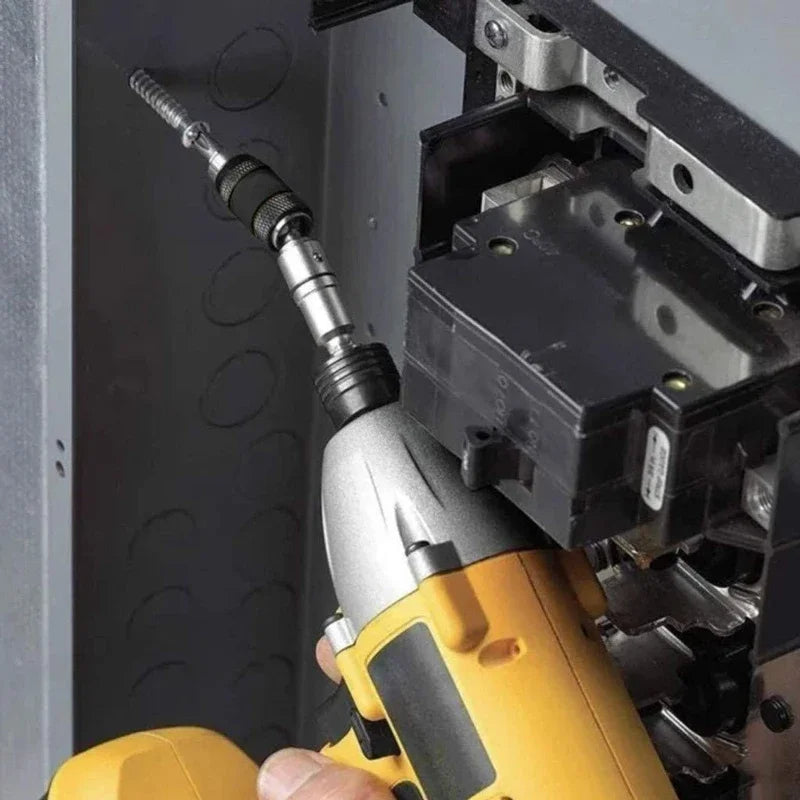 1/4" Hex Magnetic Rotating Pivot Drill Bit Extension Rod Screwdriver Tip Holder Quick Change Tool