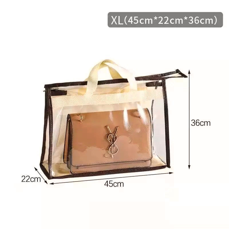 Transparent PVC Handbag Dust Cover Hanging Storage Organizer Closet Protector Wardrobe Bag