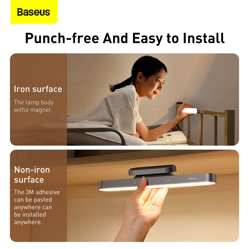 Baseus Magnetic Charging Desk Lamp LED Hanging Stepless Dimming Charging Table Night Light for Study Wardrobe Bedroom Kitchen