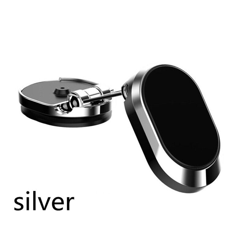 Mini Foldable Strong Magnetic Car Phone Holder Folding Metal Mobile Phone Car Mount Rotatable Dashboard Stand Bracket