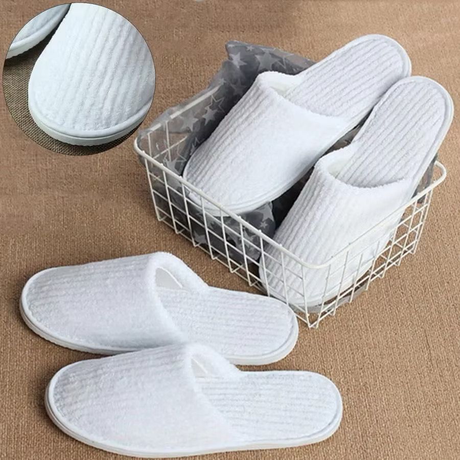 Disposable Hotel Slippers Non-Slip Guest Slippers Free Size Soft Comfortable for Men & Women