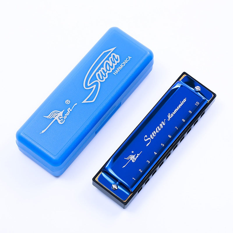 10 Holes C Tune Key Diatonic Harmonica Gaita Beginner Kids Adult Master Xmas Gift Party Goodie Bag