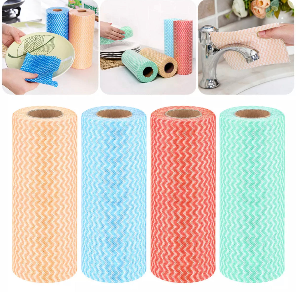 Disposable Rag Kitchen Environmental Protection Non-Woven Cloth Dish Towel Free Cutting Multi-Purpose Cleaning Cloth