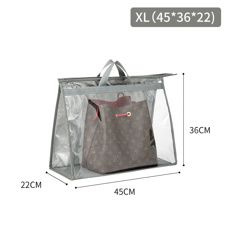 Transparent PVC Handbag Dust Cover Hanging Storage Organizer Closet Protector Wardrobe Bag