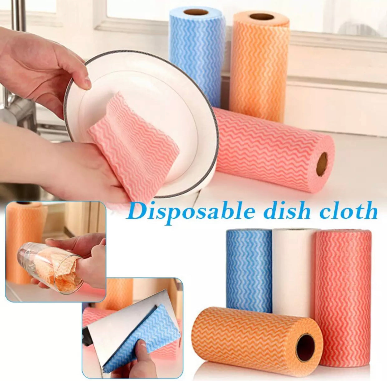 Disposable Rag Kitchen Environmental Protection Non-Woven Cloth Dish Towel Free Cutting Multi-Purpose Cleaning Cloth