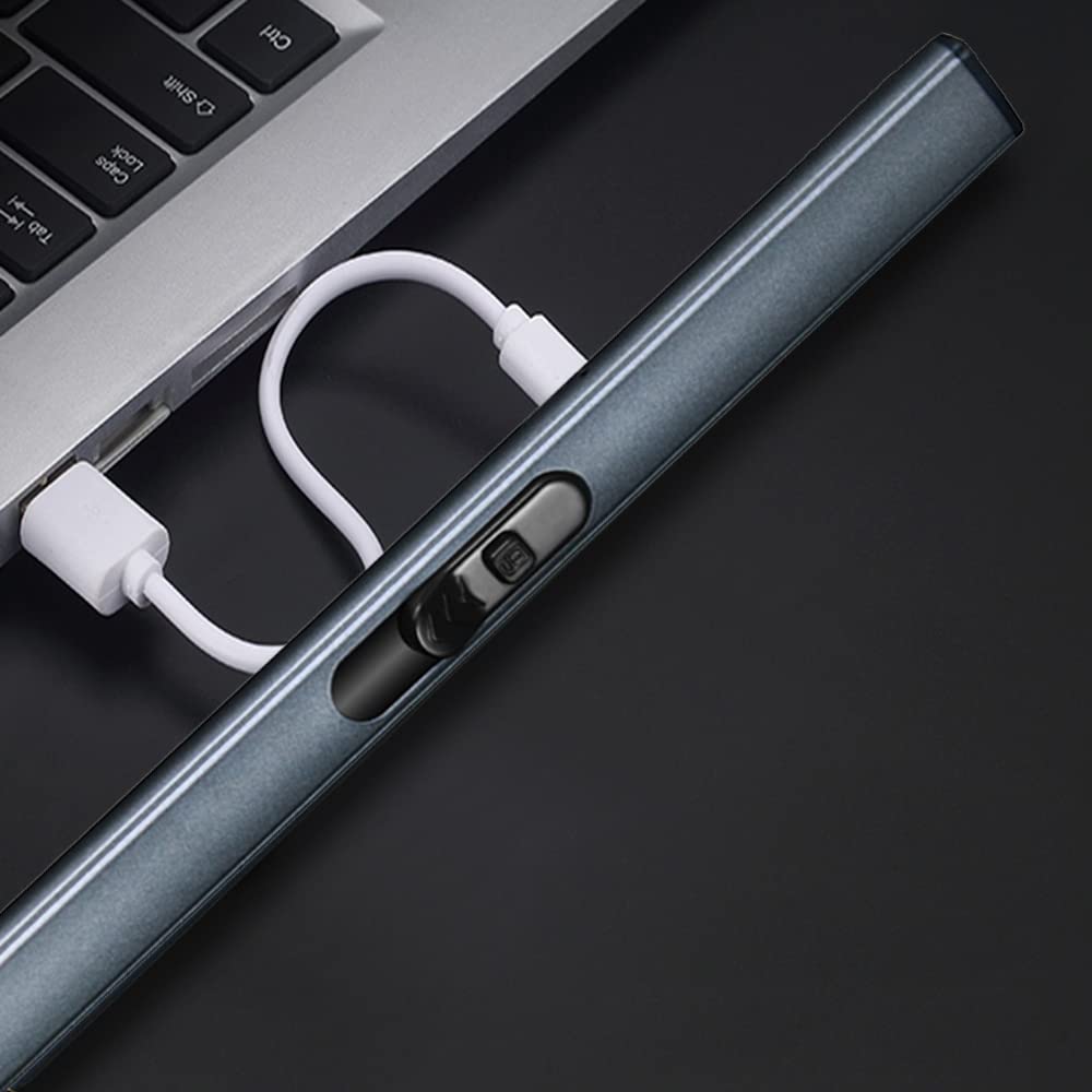 USB Rechargeable Electronic Rod Single Arc Lighter Windproof Flameless Ignitor for Candles Stove Gas Cooking Outdoor BBQ