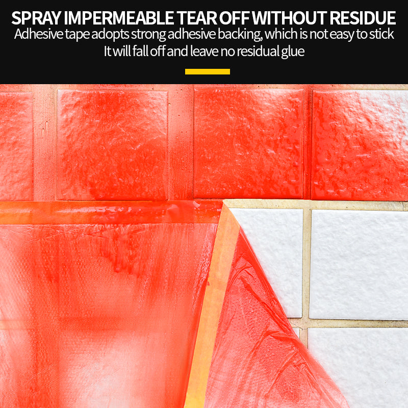 Pre-Tape Masking Film Wall Paint Spray Painting Furniture Renovation Protection Painter Tape Plastic Drop Cloth Sheet