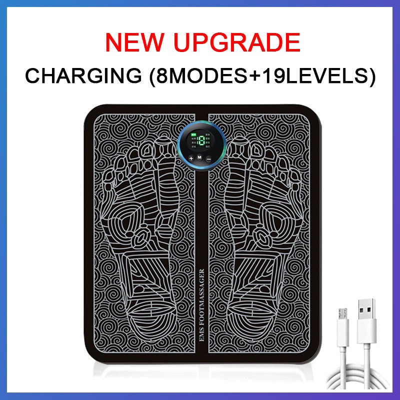 Portable EMS Foot Massager Mat Electric Muscle Stimulator Blood Circulation Acupuncture Pain Relief