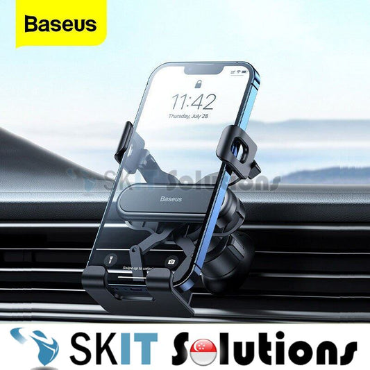 Baseus Stable Gravitational Car Mount Lite Air Vent Phone Mobile Holder Aircon Outlet Gravity for 5.4-6.7 Inch Smartphone