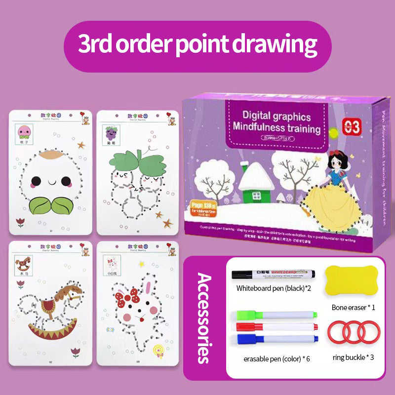 Magic Tracing Workbook Preschool Education Exercise Book Montessori Toy Erasable Pen Control Training Logical Thinking