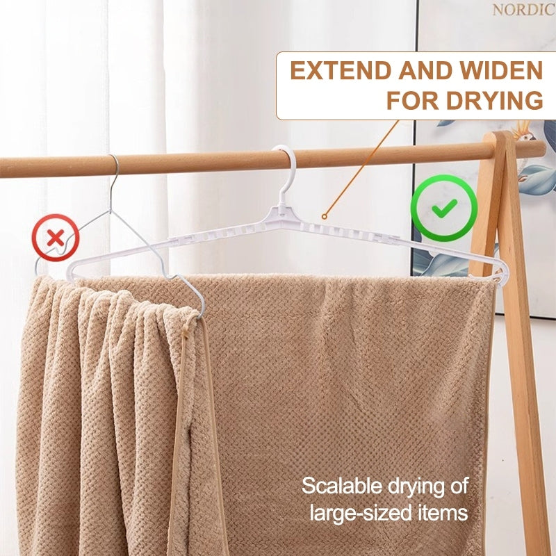 Super Long Retractable Telescopic Clothes Hanger 360° Rotating Hook Laundry Rack Space Saving Towel