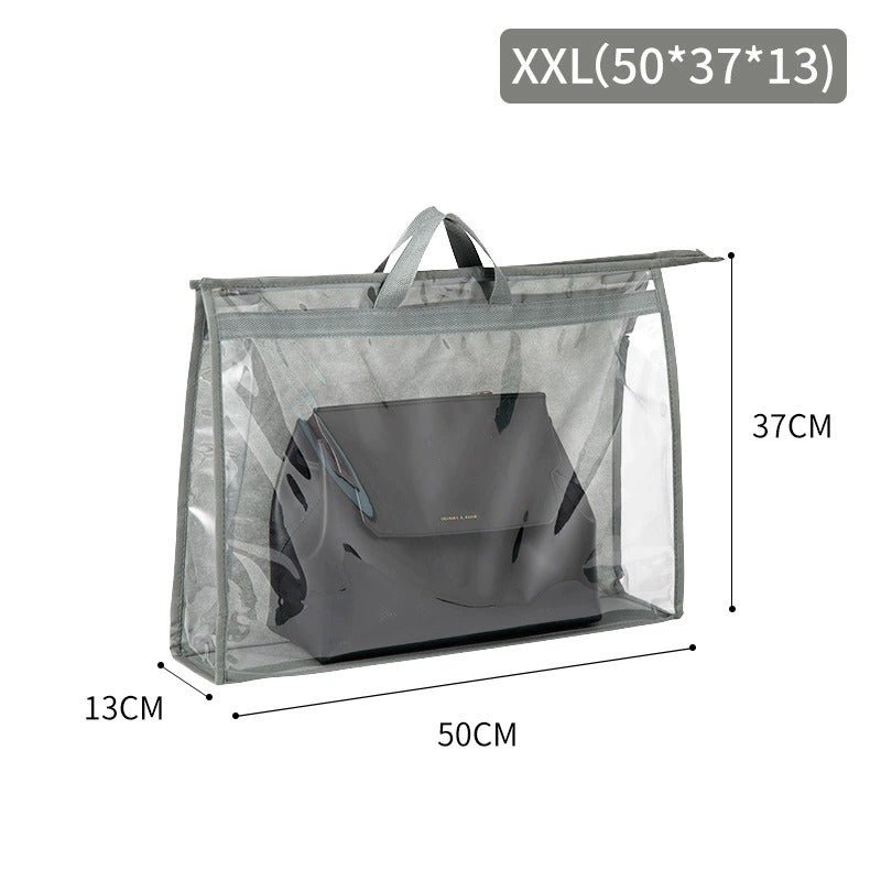 Transparent PVC Handbag Dust Cover Hanging Storage Organizer Closet Protector Wardrobe Bag
