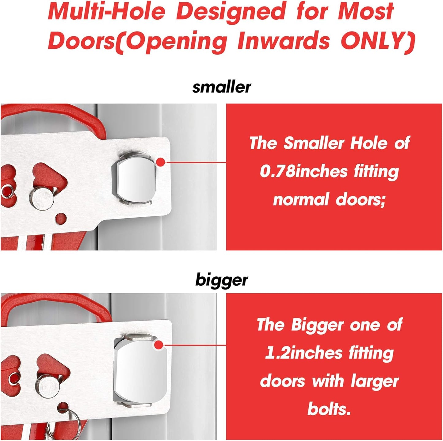 Portable Travel Door Lock Home Security Keypad Lockdown Locker Door Stopper Anti-Theft for Safety Privacy Hotel Home