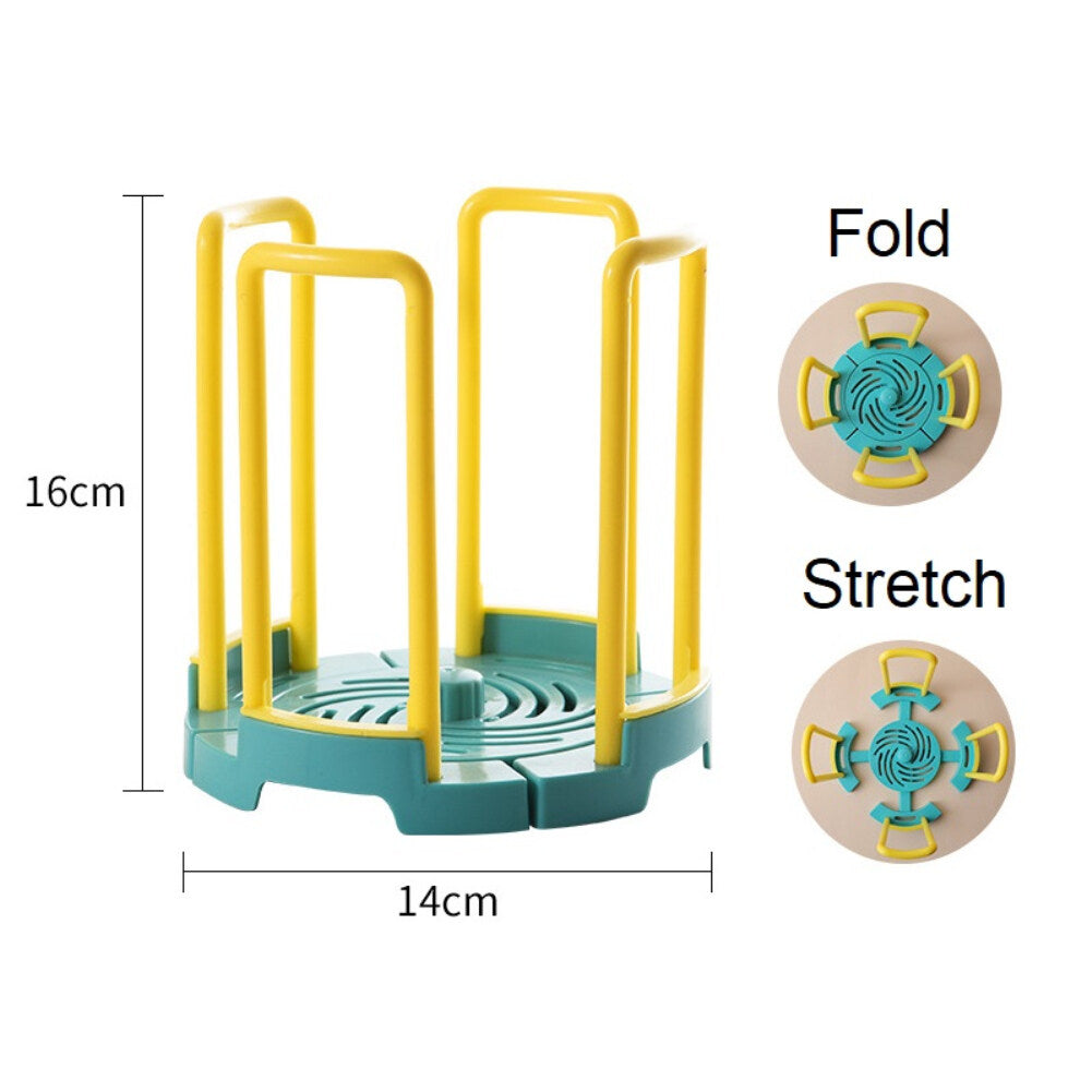Kitchen Retractable Desktop Bowl Holder Organizer Drain Water Cup Drainer Shelf Cabinet Dishes Rack Plate StorageTool