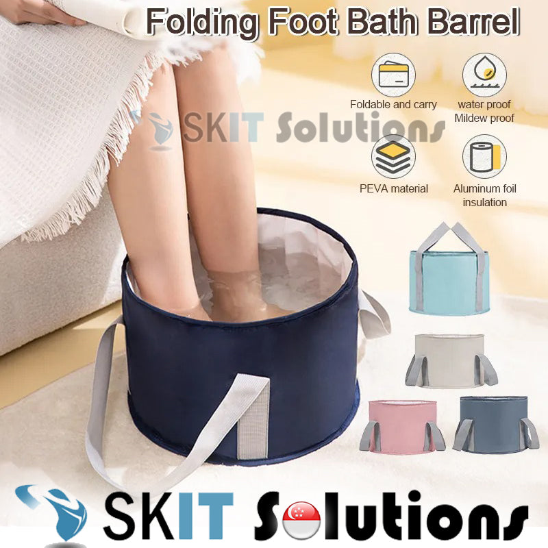 15L Collapsible Foldable Pail Folding Water Bucket Basin Portable Foot SPA Bath Soak Basin Washing Tub Sink Soaking