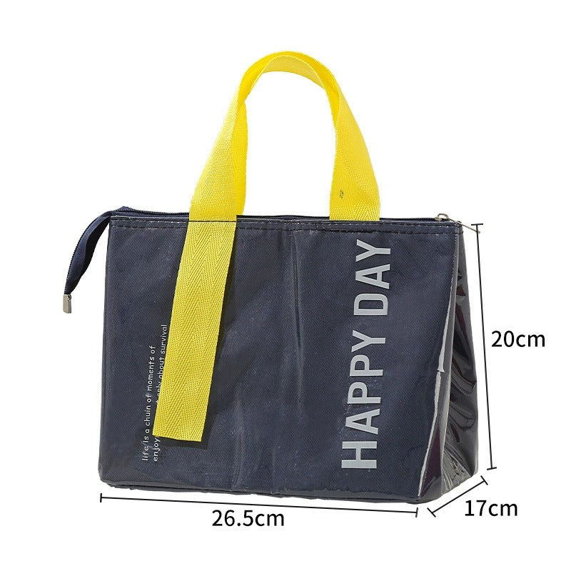 Large Capacity Bento Lunch Bag Waterproof Insulated Thermal Handheld Food Storage for Office Travel