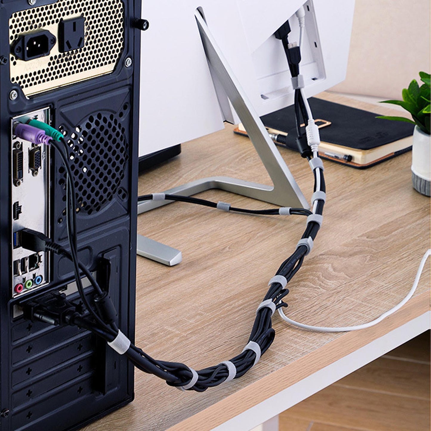3M Hook and Loop Roll Nylon Velcro Cable Tie Reusable Wire Organizer Management Strap Cord Holder