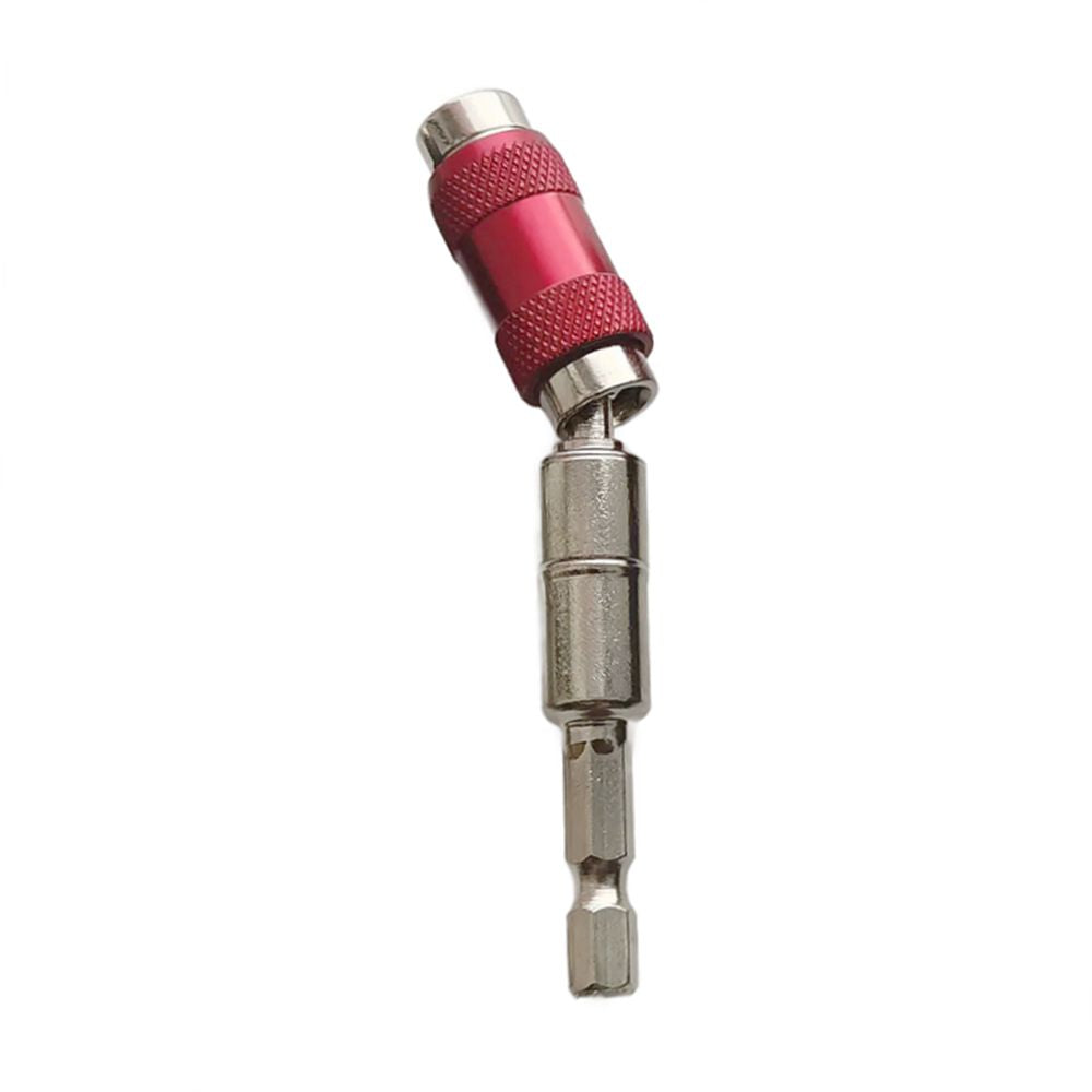 1/4" Hex Magnetic Rotating Pivot Drill Bit Extension Rod Screwdriver Tip Holder Quick Change Tool