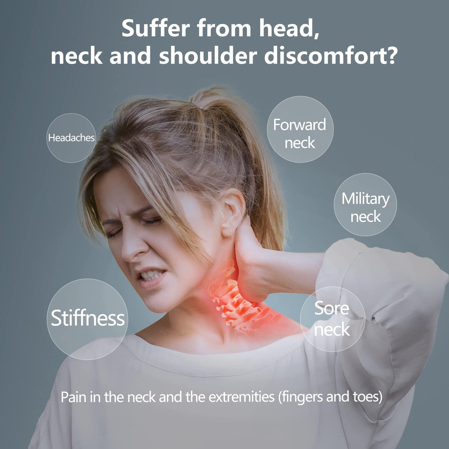 Cervical Spine Massage Pillow with Magnetic Therapy Neck Shoulder Stretch Tractor Posture Corrector Pain Relief Muscle