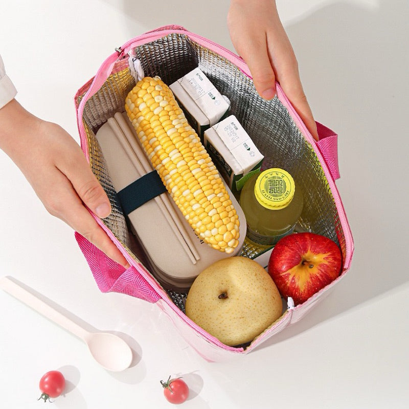 Large Capacity Bento Lunch Bag Waterproof Insulated Thermal Handheld Food Storage for Office Travel