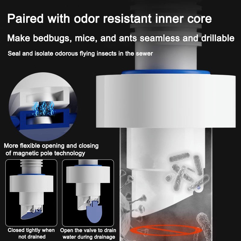 50/60/75mm Drain Pipe Sealing Plug Sewer Seal Deodorant Silicone Ring Washing Machine Drainage Backflow Preventer Bathroom Kitchen