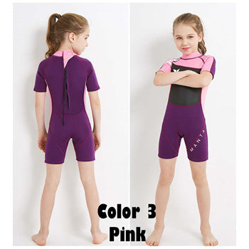 KIDS Thick Swimsuit ★ WS-18813 Short Sleeve Swimming Costume Wear Suit Diving ★ Swim Clothes Boy and Girl