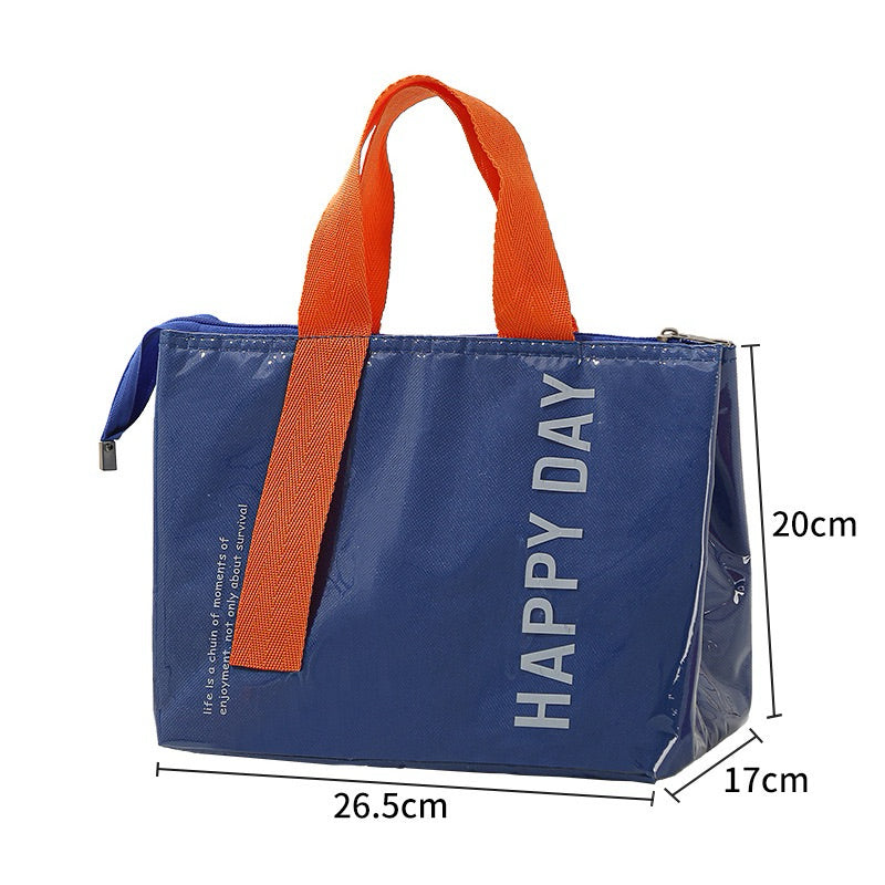 Large Capacity Bento Lunch Bag Waterproof Insulated Thermal Handheld Food Storage for Office Travel