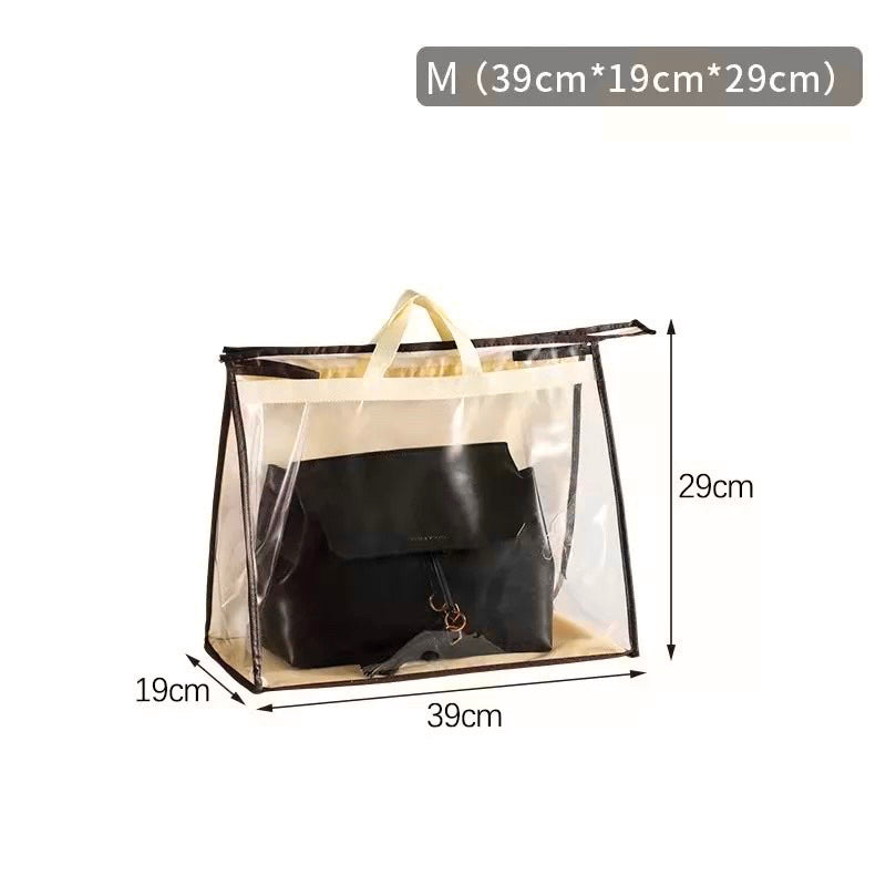 Transparent PVC Handbag Dust Cover Hanging Storage Organizer Closet Protector Wardrobe Bag