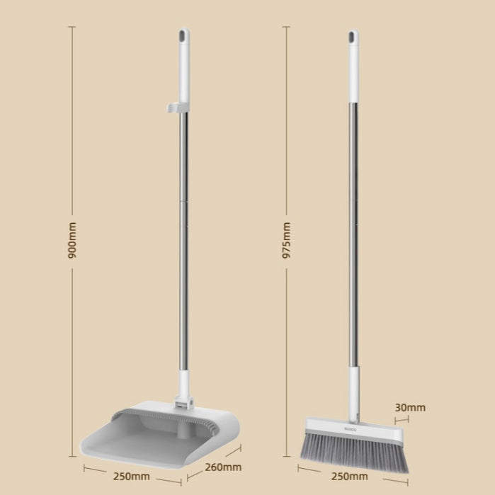 Ecoco 2in1 Foldable Broom And Dustpan Set Household Cleaning Tool Sweeping Kit For Home Use