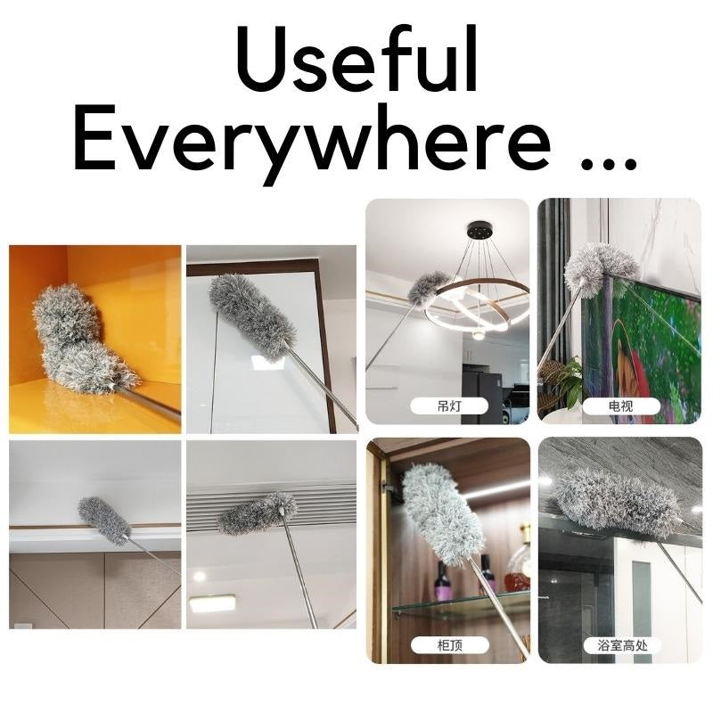 280CM Extendable Microfiber Duster Rod for Ceiling Fan High Area Cleaning Long Handle Dust Remover