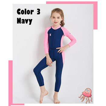 KIDS Swimsuit LS-18821 Long Sleeve Swimming Costume Wear Suit Swim Clothes for boy and girl