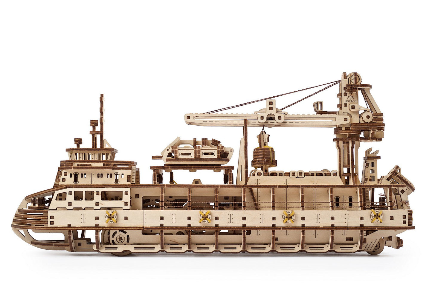Ugears Research Vessel ★Mechanical 3D Puzzle Kit Model Toys Gift Present Birthday Xmas Christmas Kids Adults