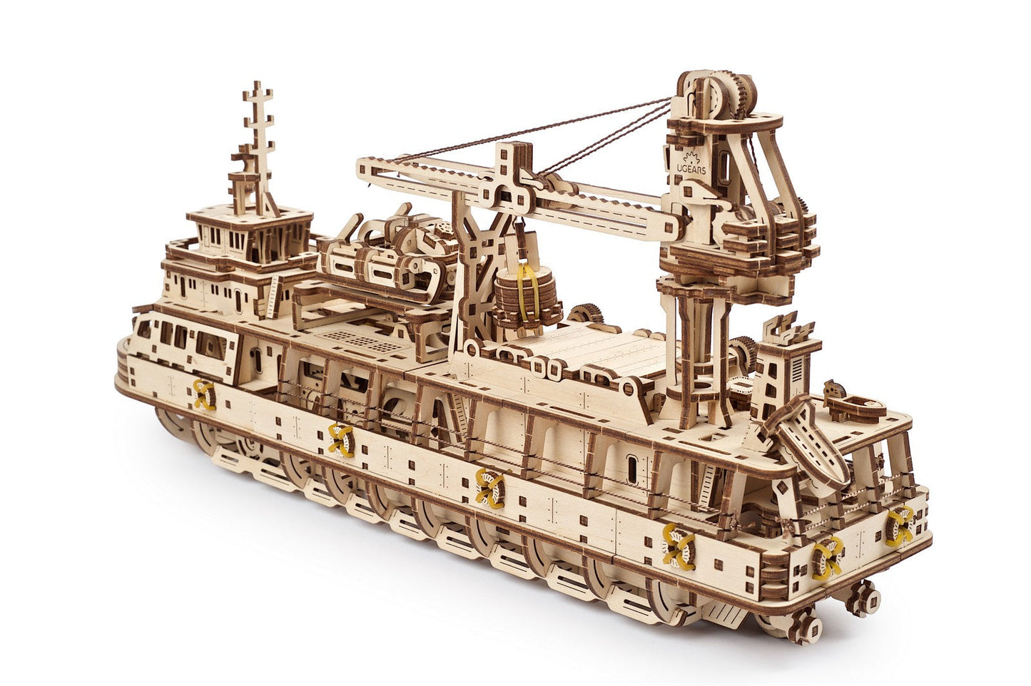 Ugears Research Vessel ★Mechanical 3D Puzzle Kit Model Toys Gift Present Birthday Xmas Christmas Kids Adults
