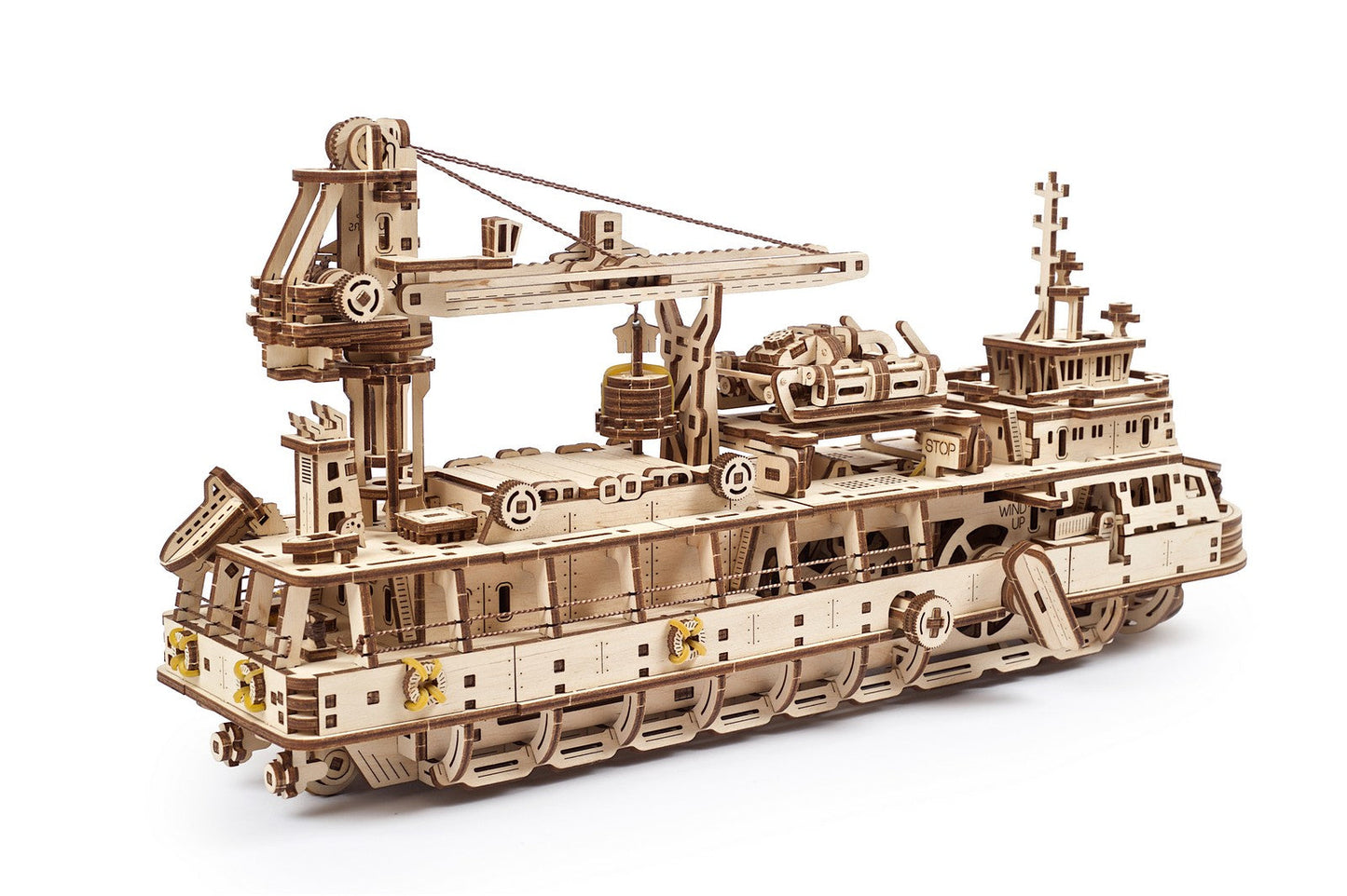 Ugears Research Vessel ★Mechanical 3D Puzzle Kit Model Toys Gift Present Birthday Xmas Christmas Kids Adults