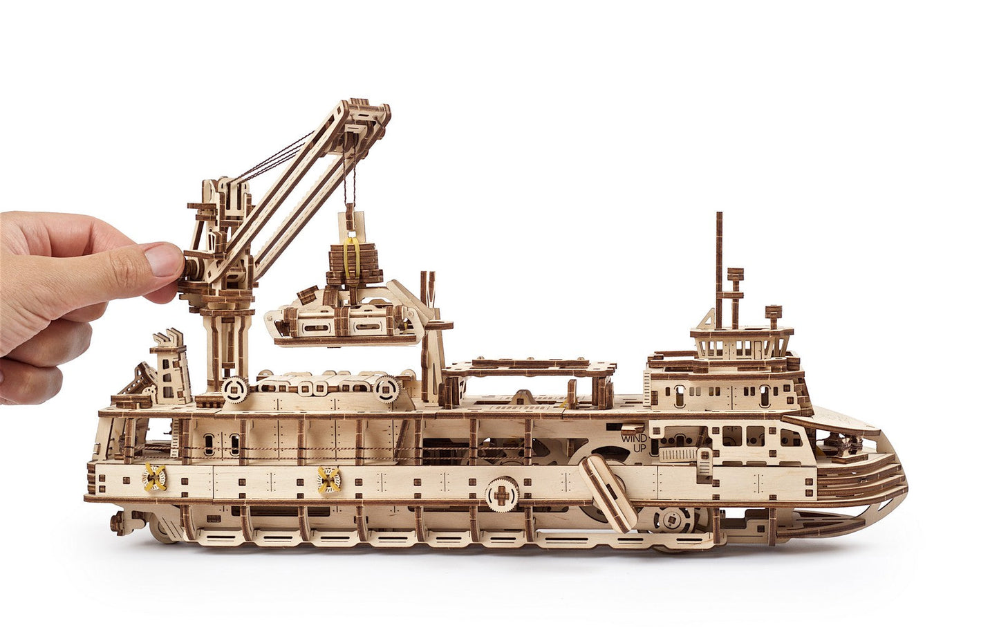 Ugears Research Vessel ★Mechanical 3D Puzzle Kit Model Toys Gift Present Birthday Xmas Christmas Kids Adults