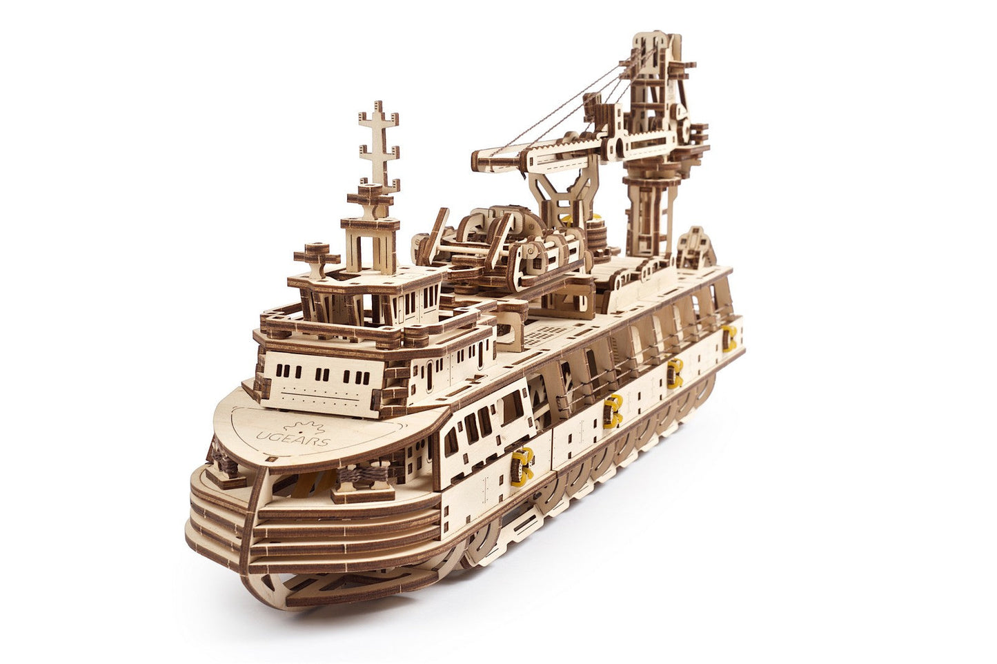 Ugears Research Vessel ★Mechanical 3D Puzzle Kit Model Toys Gift Present Birthday Xmas Christmas Kids Adults
