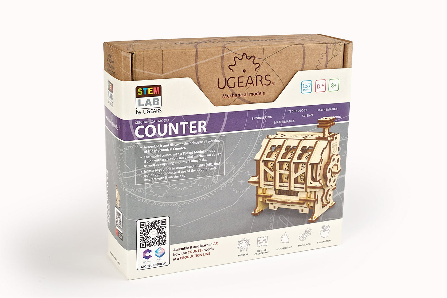 Ugears Stem Lab Counter ★Mechanical 3D Puzzle Kit Model Toys Gift Present Birthday Xmas Christmas Kids Adults