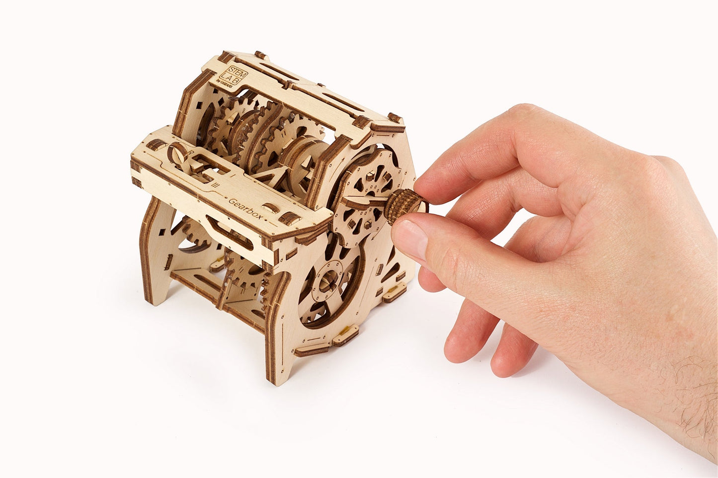 Ugears Stem Lab Gearbox ★Mechanical 3D Puzzle Kit Model Toys Gift Present Birthday Xmas Christmas Kids Adults