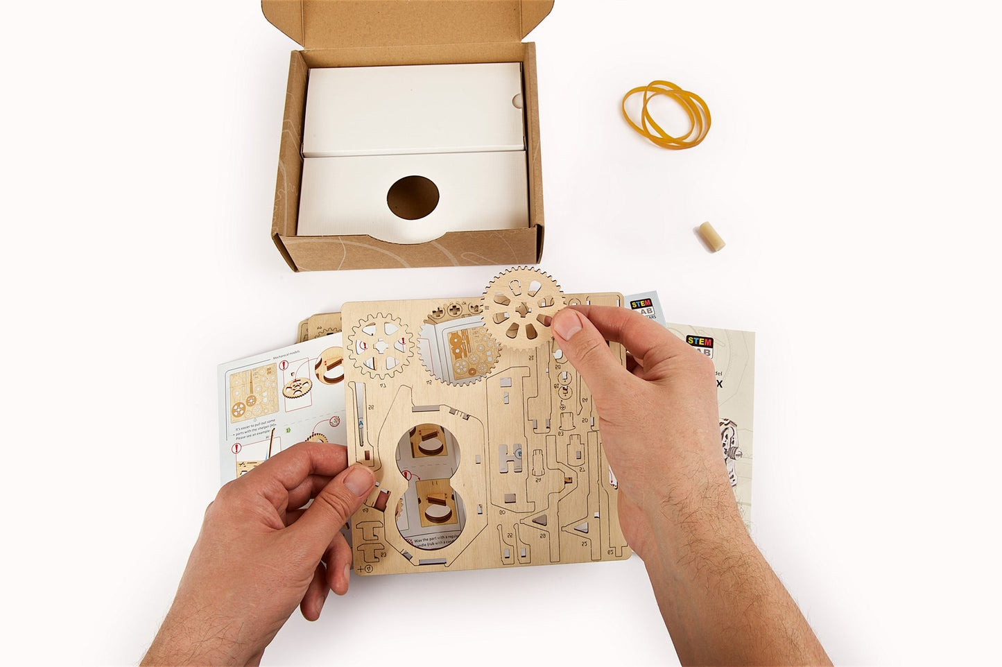 Ugears Stem Lab Gearbox ★Mechanical 3D Puzzle Kit Model Toys Gift Present Birthday Xmas Christmas Kids Adults