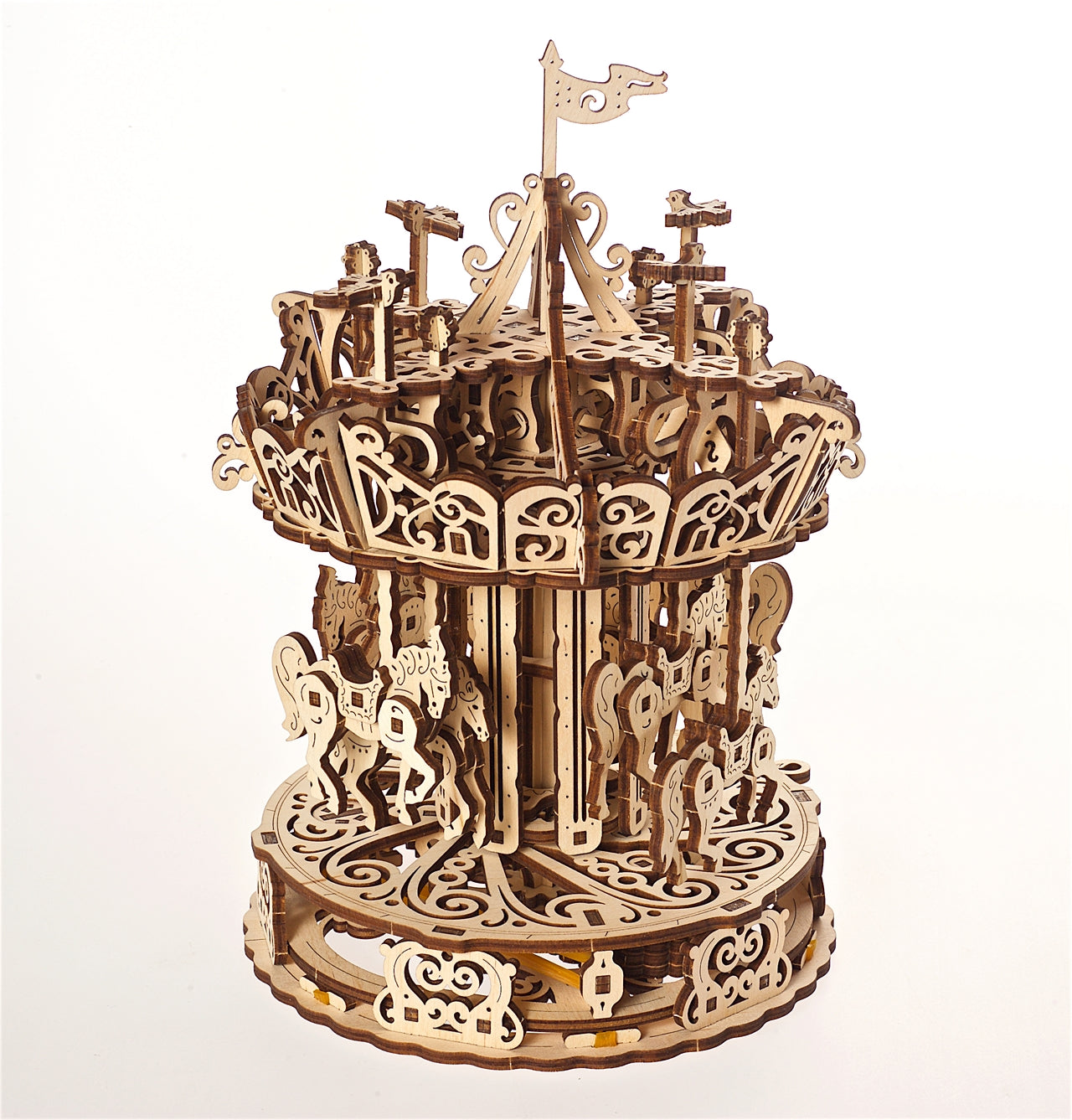 Ugears Carousel ★Mechanical 3D Puzzle Kit Model Toys Gift Present Birthday Xmas Christmas Kids Adults