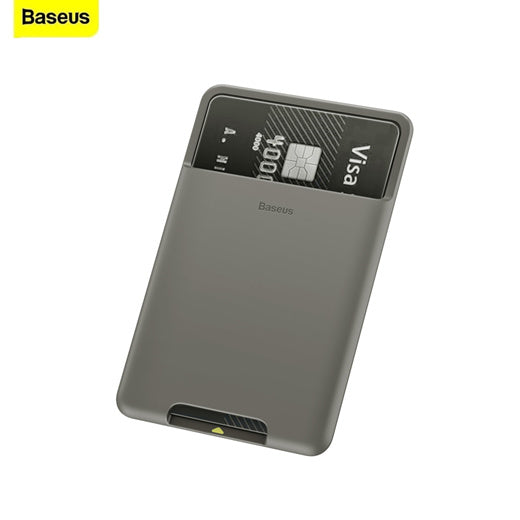 BASEUS Phone Back Stick Silicone Card Bag Adhesive Case Cover Wallet Slot Credit Holder Bus Ez-Link Card