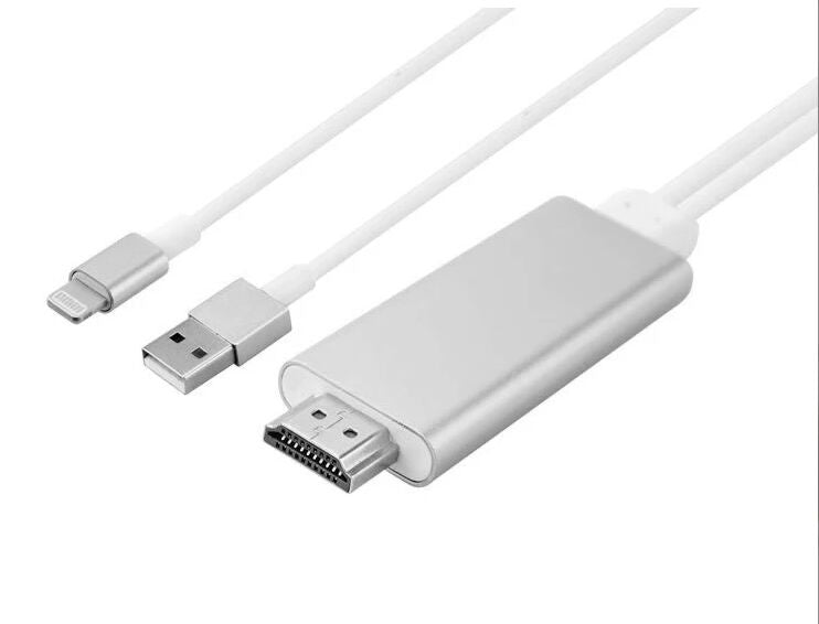 2M HDTV Cable for iOS Lightning HDMI Adapter Converter iPhone iPad Apple 8 Pin