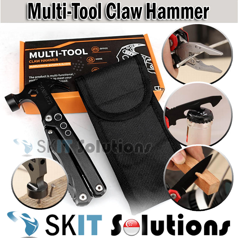 12in1 Multi-Tool Claw Hammer MultiTool Stainless Steel Tool Set Outdoor Camping Hunting Fishing Hiking Accessories