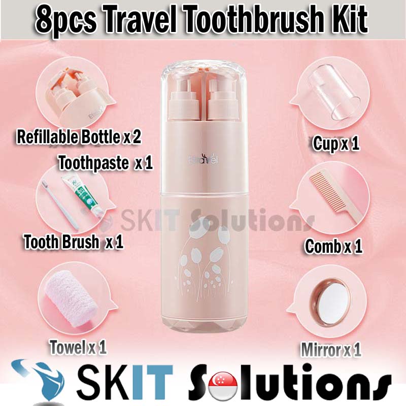 8-in-1 Travel Toiletry & Toothbrush Set